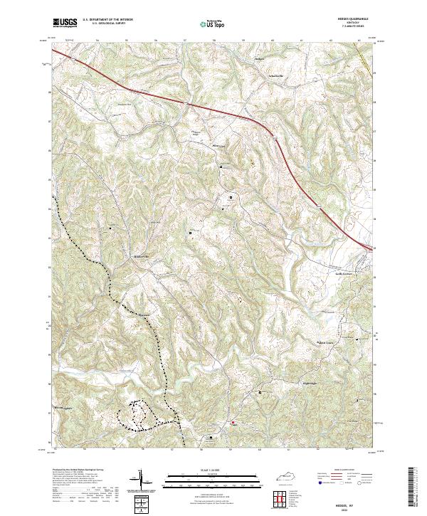 Hedges, KY — USGS 7.5-minute topo (2022)