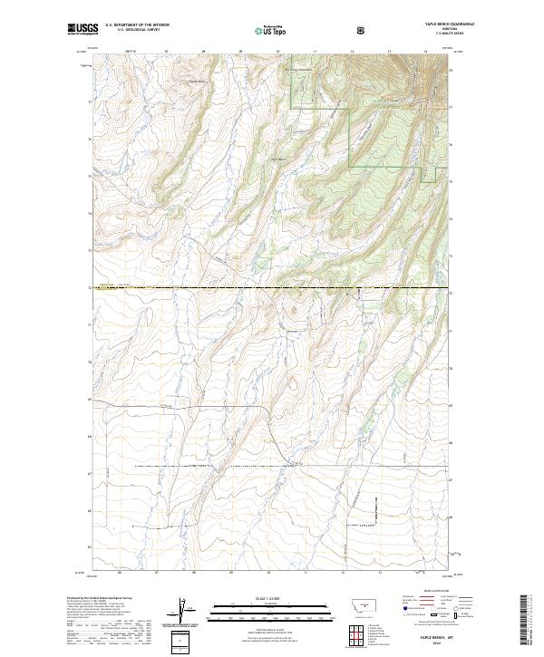 Yaple Bench, MT — USGS 7.5-minute topo (2024)