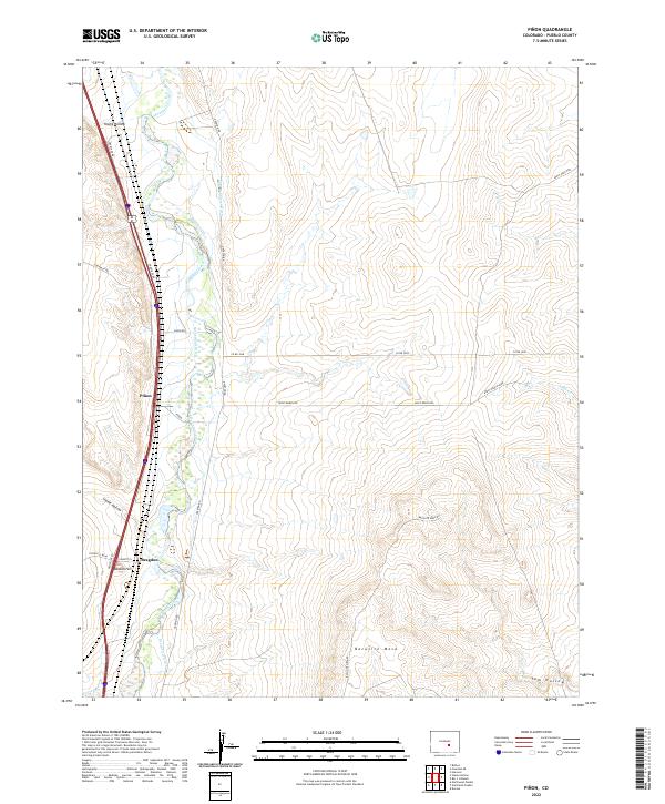 Pinon, CO — USGS 7.5-minute topo (2022)