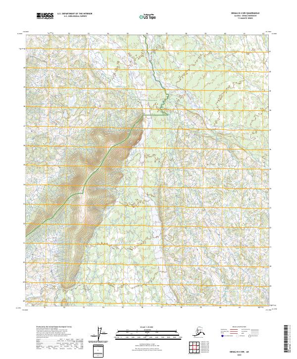 Denali B-4 NW, AK — USGS 7.5-minute topo (2023)