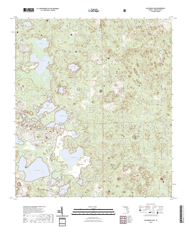 Halfmoon Lake, FL — USGS 7.5-minute topo (2024)