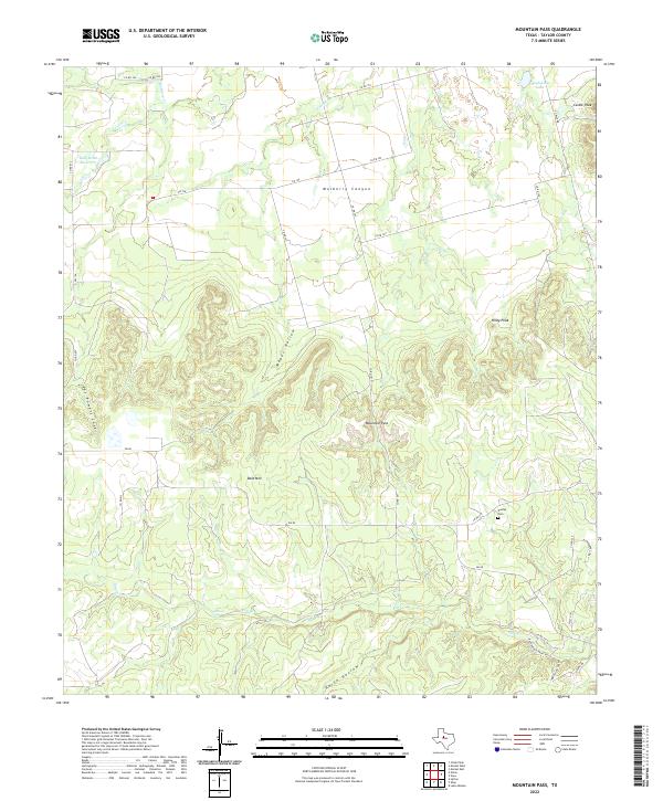 Mountain Pass, TX — USGS 7.5-minute topo (2022)