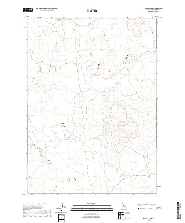 Halfway Lake, ID — USGS 7.5-minute topo (2023)