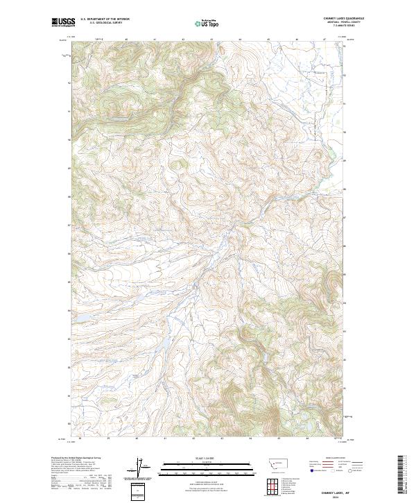 Chimney Lakes, MT — USGS 7.5-minute topo (2024)