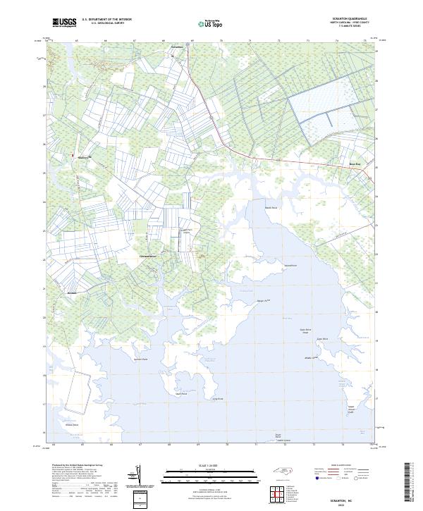 Scranton, NC — USGS 7.5-minute topo (2022)