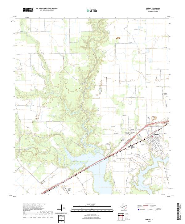 Ganado, TX — USGS 7.5-minute topo (2022)