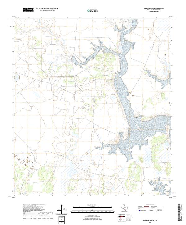 Riviera Beach NE, TX — USGS 7.5-minute topo (2022)