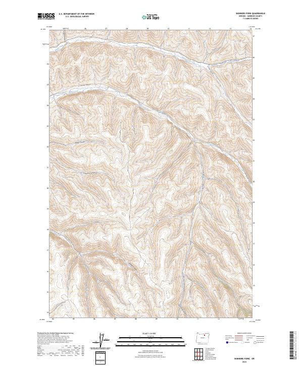 Skinners Fork, OR — USGS 7.5-minute topo (2024)