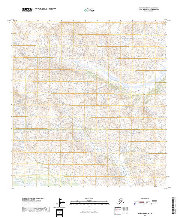Talkeetna B-5 SW, AK — USGS 7.5-minute topo (2024)