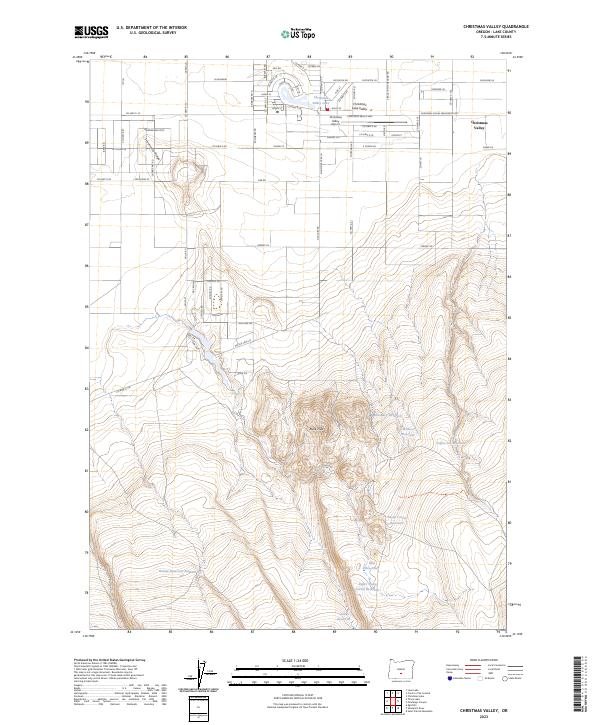 Christmas Valley, OR — USGS 7.5-minute topo (2023)
