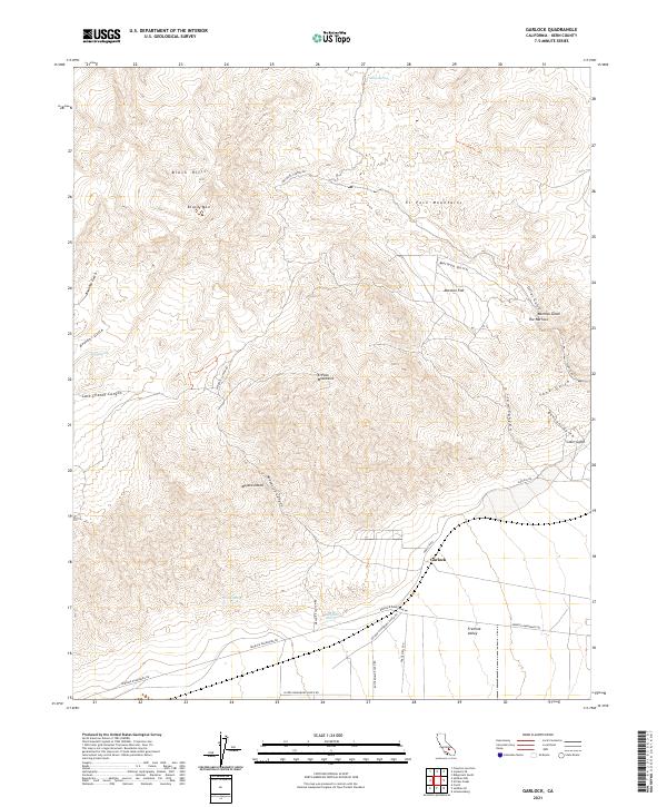 Garlock, CA — USGS 7.5-minute topo (2021)