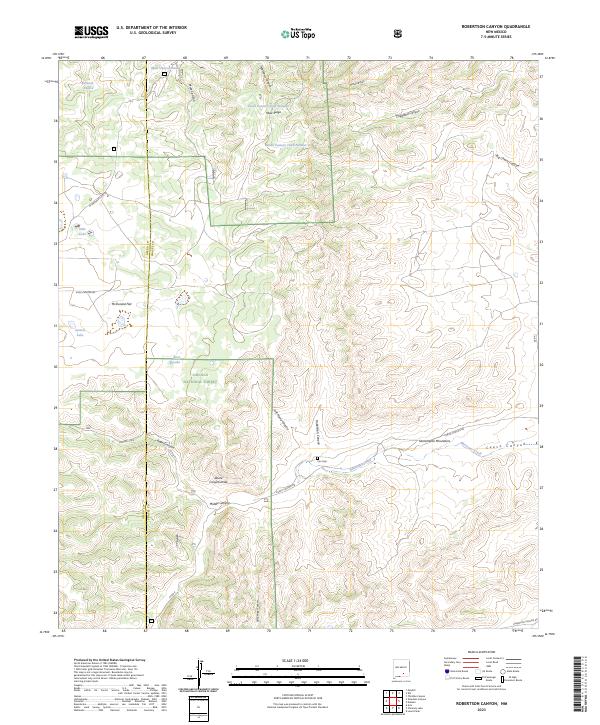 Robertson Canyon, NM — USGS 7.5-minute topo (2023)