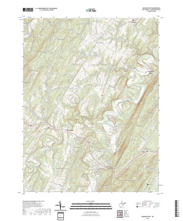 Hanging Rock, WV — USGS 7.5-minute topo (2023)