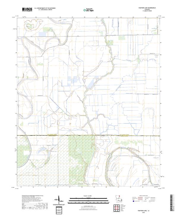 Panther Lake, LA — USGS 7.5-minute topo (2024)