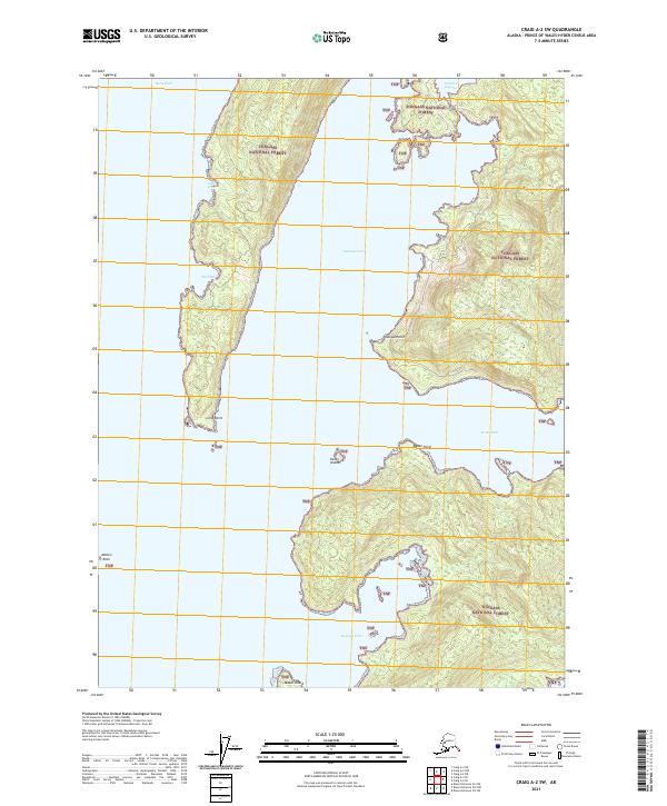 Craig A-2 SW, AK — USGS 7.5-minute topo (2021)