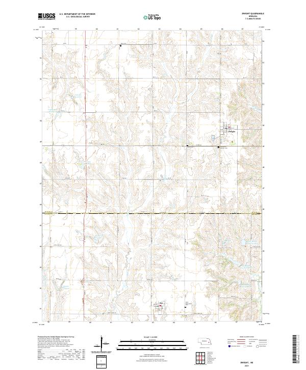 Dwight, NE — USGS 7.5-minute topo (2021)