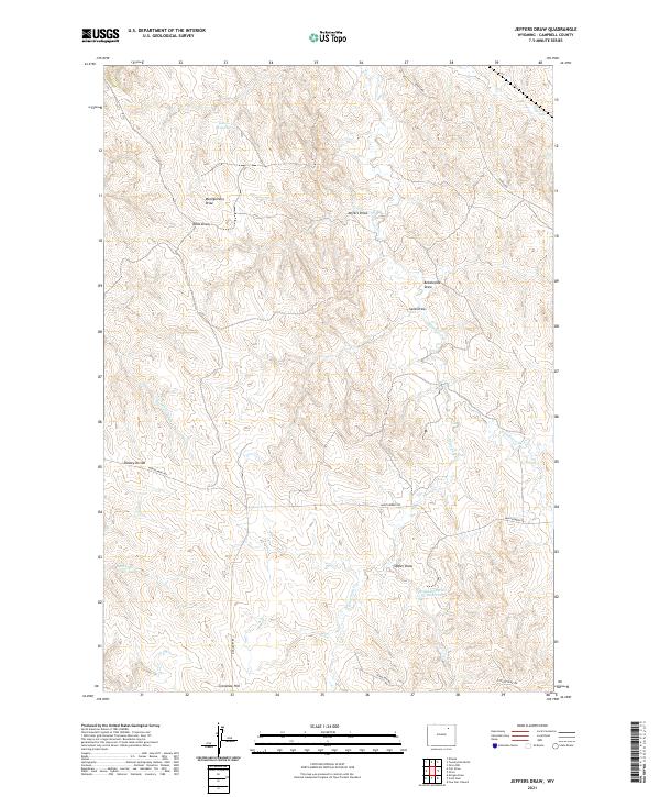 Jeffers Draw, WY — USGS 7.5-minute topo (2021)