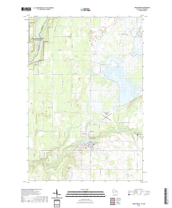 Grantsburg, WI-MN — USGS 7.5-minute topo (2022)