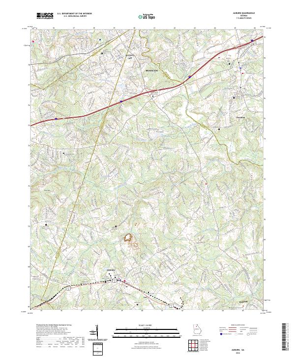 Auburn, GA — USGS 7.5-minute topo (2024)