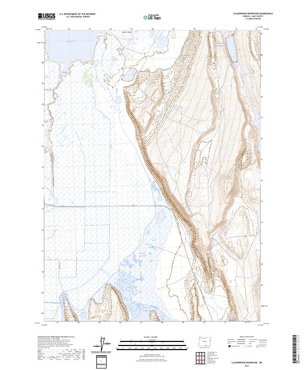 Calderwood Reservoir, OR — USGS 7.5-minute topo (2024)