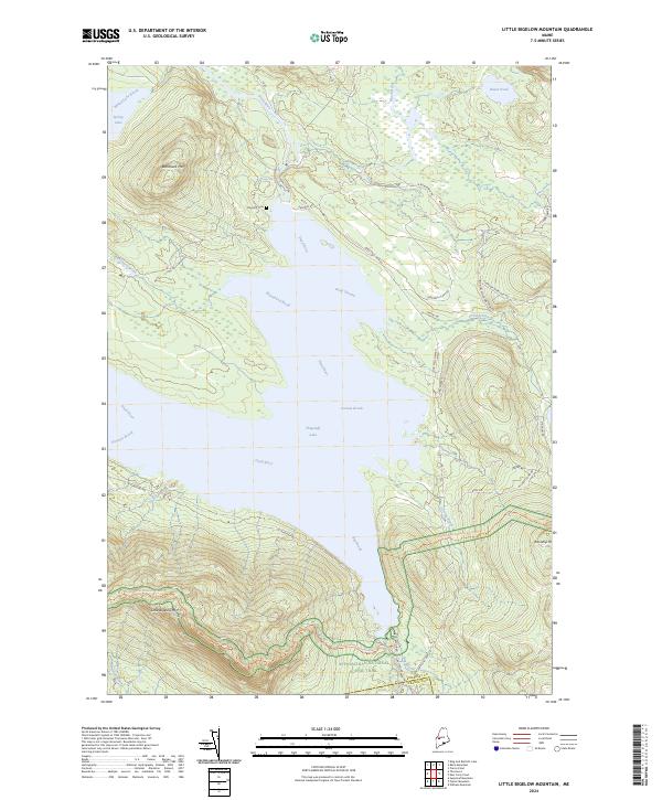 Little Bigelow Mountain, ME — USGS 7.5-minute topo (2024)