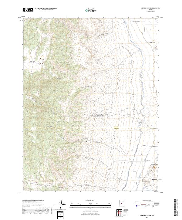 Redmond Canyon, UT — USGS 7.5-minute topo (2023)