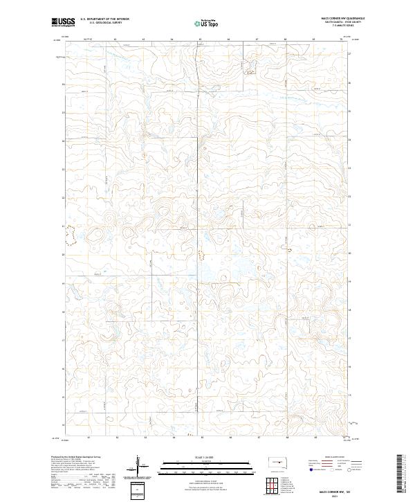 Macs Corner NW, SD — USGS 7.5-minute topo (2021)