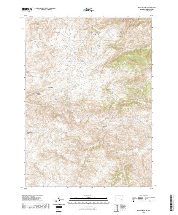 Bull Camp Peak, WY — USGS 7.5-minute topo (2021)