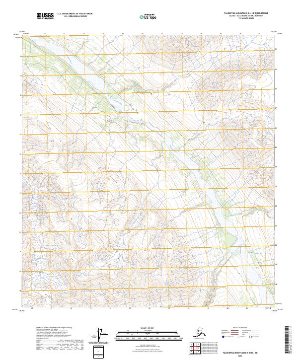Talkeetna Mountains B-4 NE, AK — USGS 7.5-minute topo (2023)