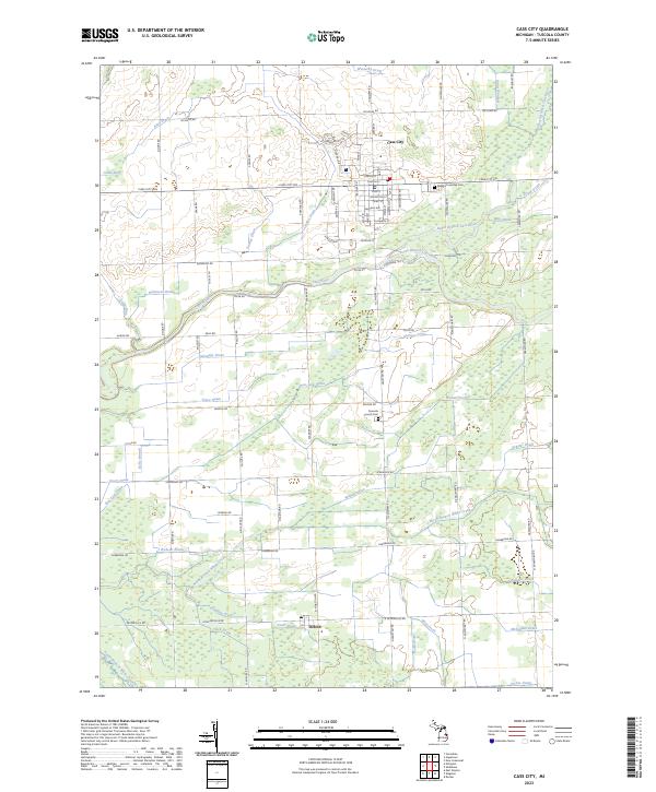 Cass City, MI — USGS 7.5-minute topo (2023)