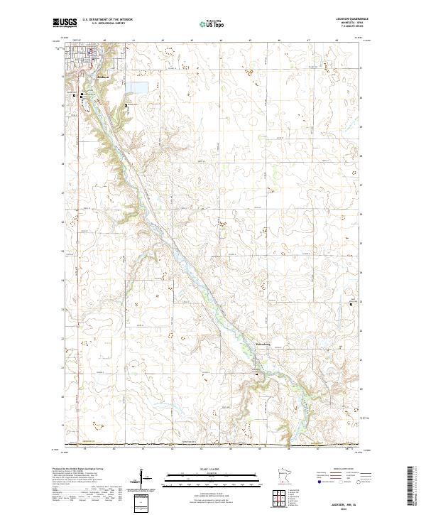 Jackson, MN-IA — USGS 7.5-minute topo (2022)