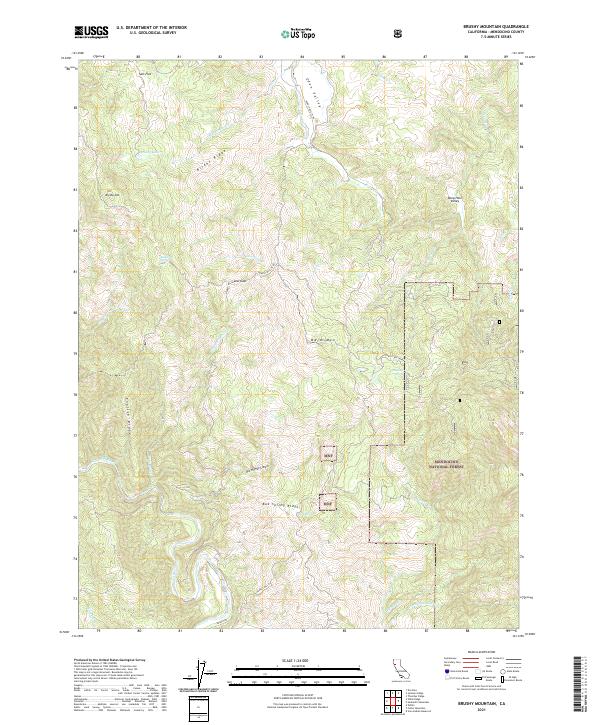 Brushy Mountain, CA — USGS 7.5-minute topo (2021)