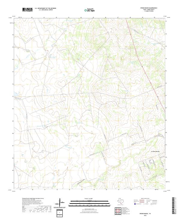 Spohn Ranch, TX — USGS 7.5-minute topo (2022)