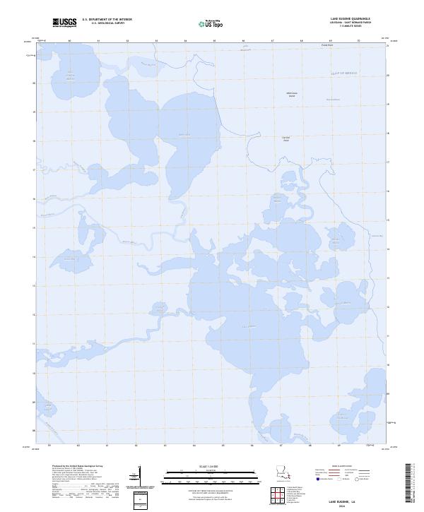 Lake Eugenie, LA — USGS 7.5-minute topo (2024)
