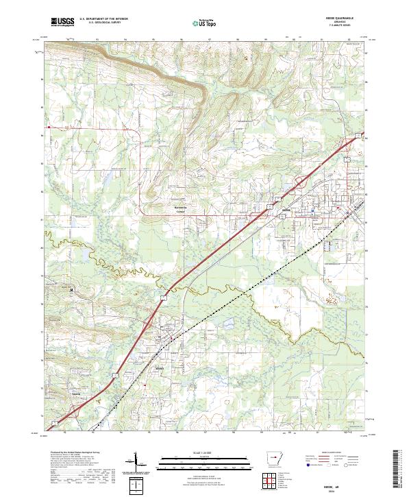 Beebe, AR — USGS 7.5-minute topo (2024)