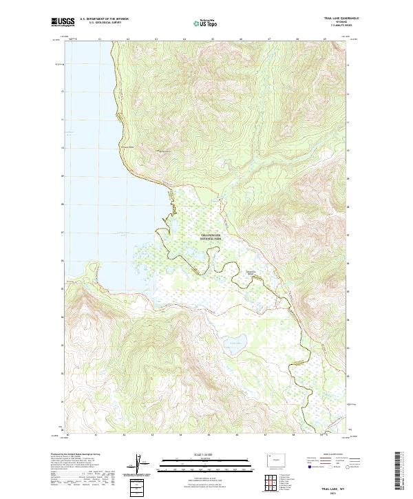 Trail Lake, WY — USGS 7.5-minute topo (2021)