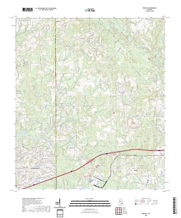 Dedeaux, MS — USGS 7.5-minute topo (2024)