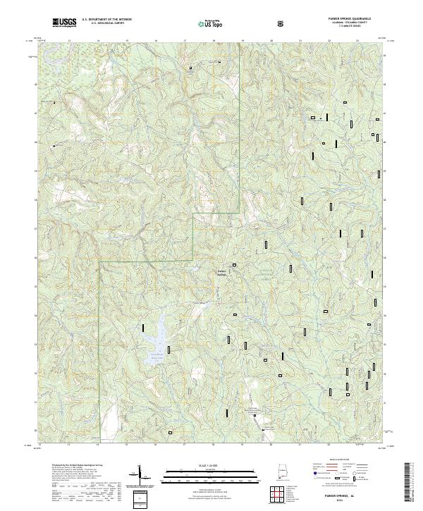 Parker Springs, AL — USGS 7.5-minute topo (2024)