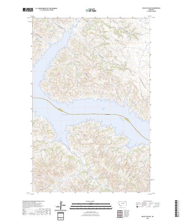 Wolfe Coulee, MT — USGS 7.5-minute topo (2024)