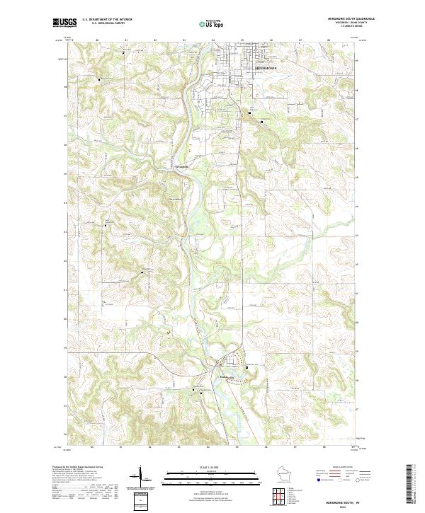 Menomonie South, WI — USGS 7.5-minute topo (2022)