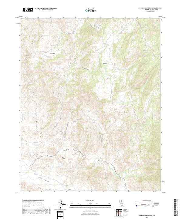 Chickencoop Canyon, CA — USGS 7.5-minute topo (2021)