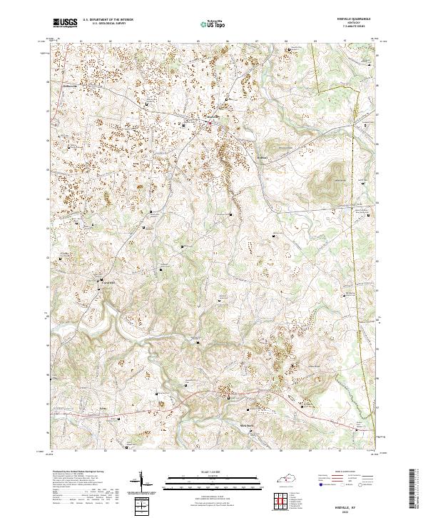 Hiseville, KY — USGS 7.5-minute topo (2022)