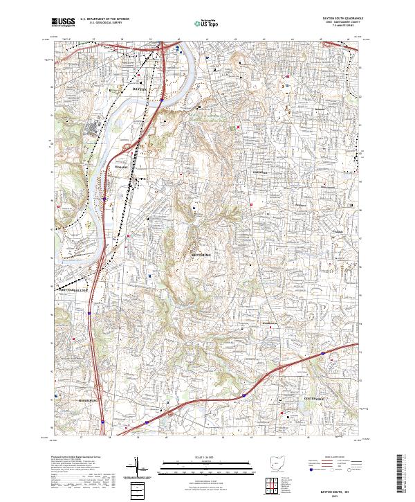Dayton South, OH — USGS 7.5-minute topo (2023)
