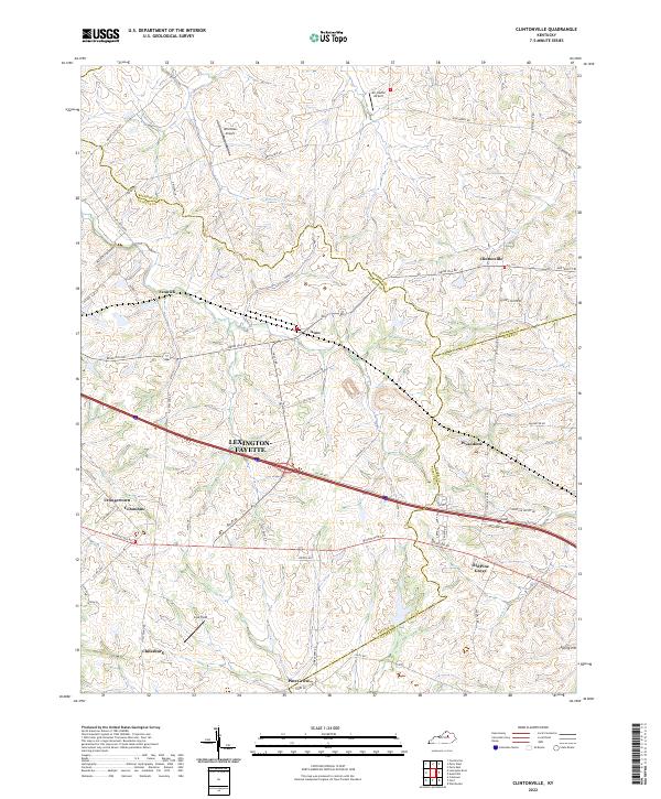 Clintonville, KY — USGS 7.5-minute topo (2022)