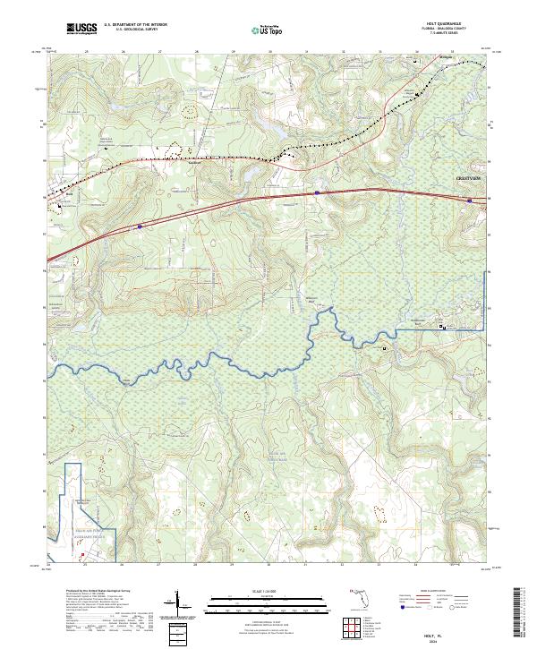 Holt, FL — USGS 7.5-minute topo (2024)