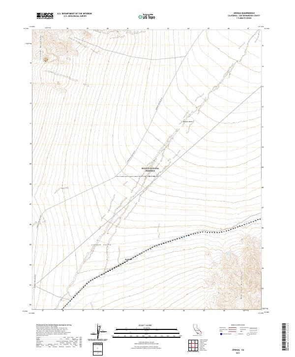 Joshua, CA — USGS 7.5-minute topo (2021)