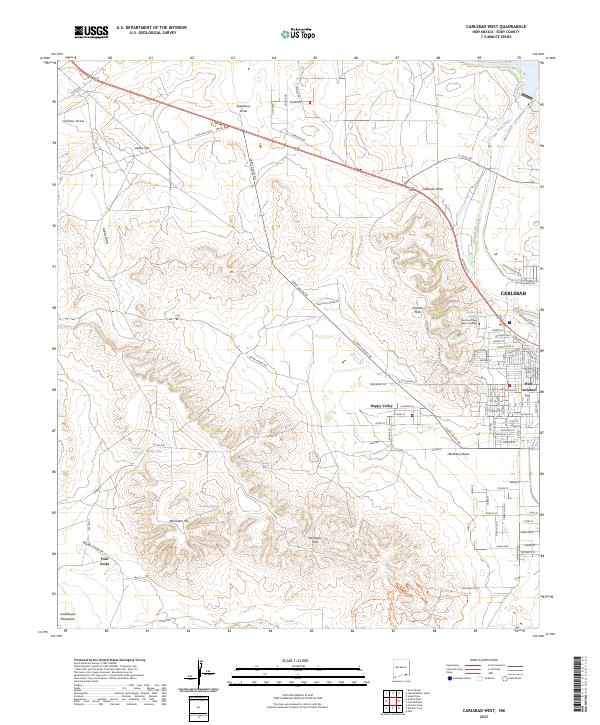 Carlsbad West, NM — USGS 7.5-minute topo (2023)