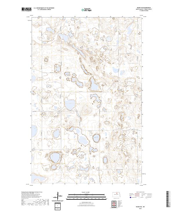 Rugby NE, ND — USGS 7.5-minute topo (2024)