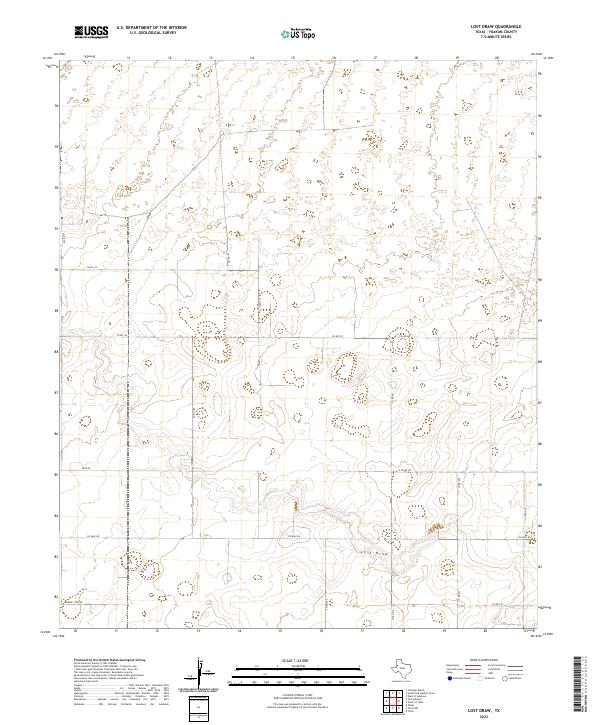 Lost Draw, TX — USGS 7.5-minute topo (2022)