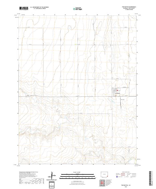 Two Buttes, CO — USGS 7.5-minute topo (2022)